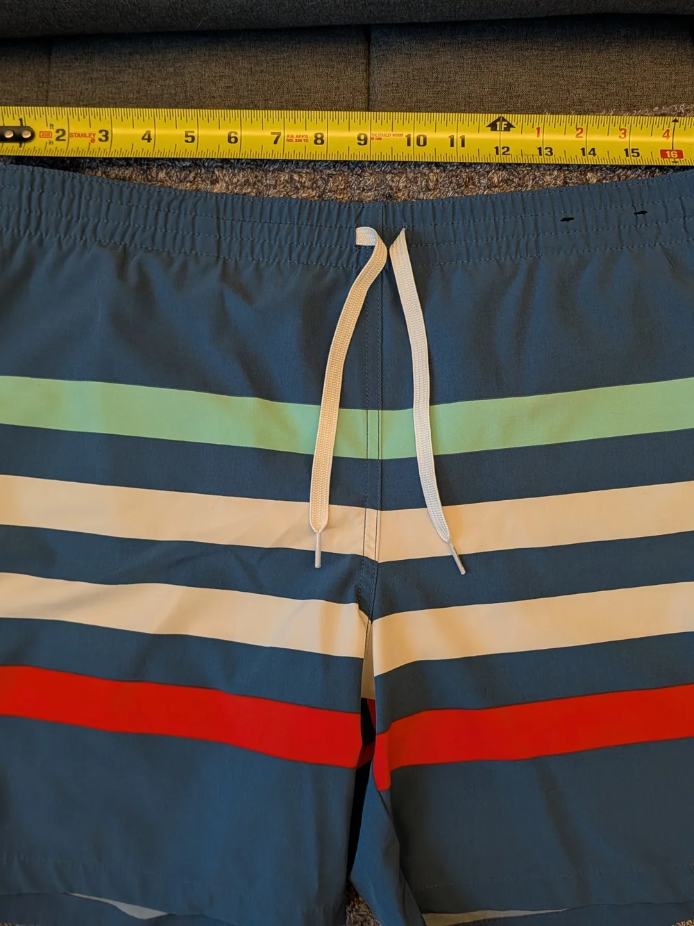 Chubbies Large Swim Trunks - Blue with White Lining